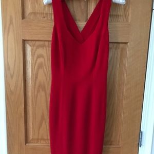 Strapping red dress by Miss Ashlee. Fully lined.